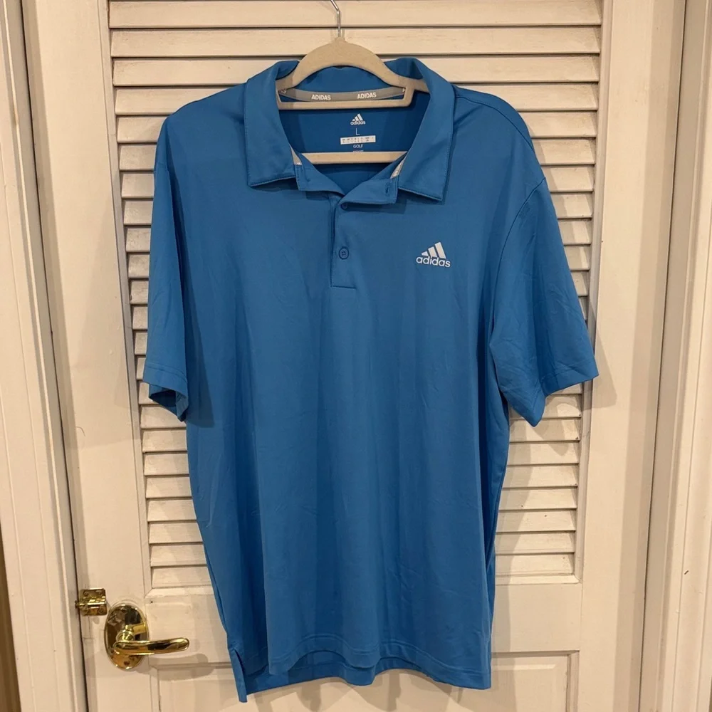 Adidas Men's Vibrant Blue Golf Polo Shirt - Picture 1 of 2